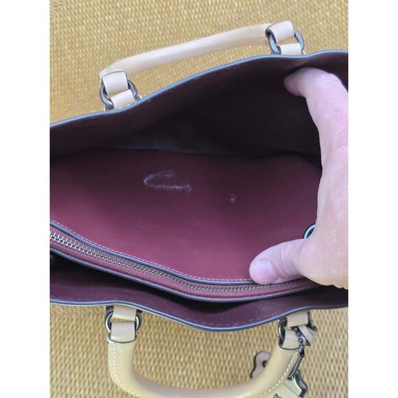 Coach 1941‎ Genuine Leather DAKOTAH Satchel Beechwood Shoulder Handbag Crossbody - Picture 6 of 16